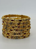 Laal Ruby Marquise Bangle Set of 4
