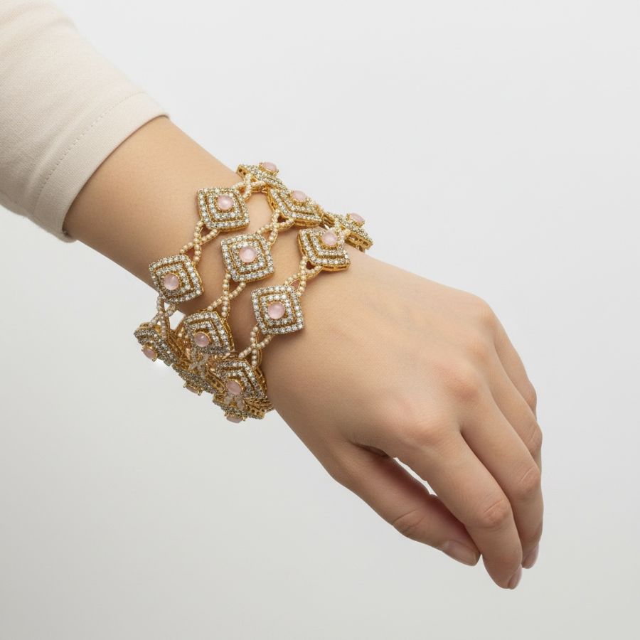 Gulaabi Diamond Lattice Cuff