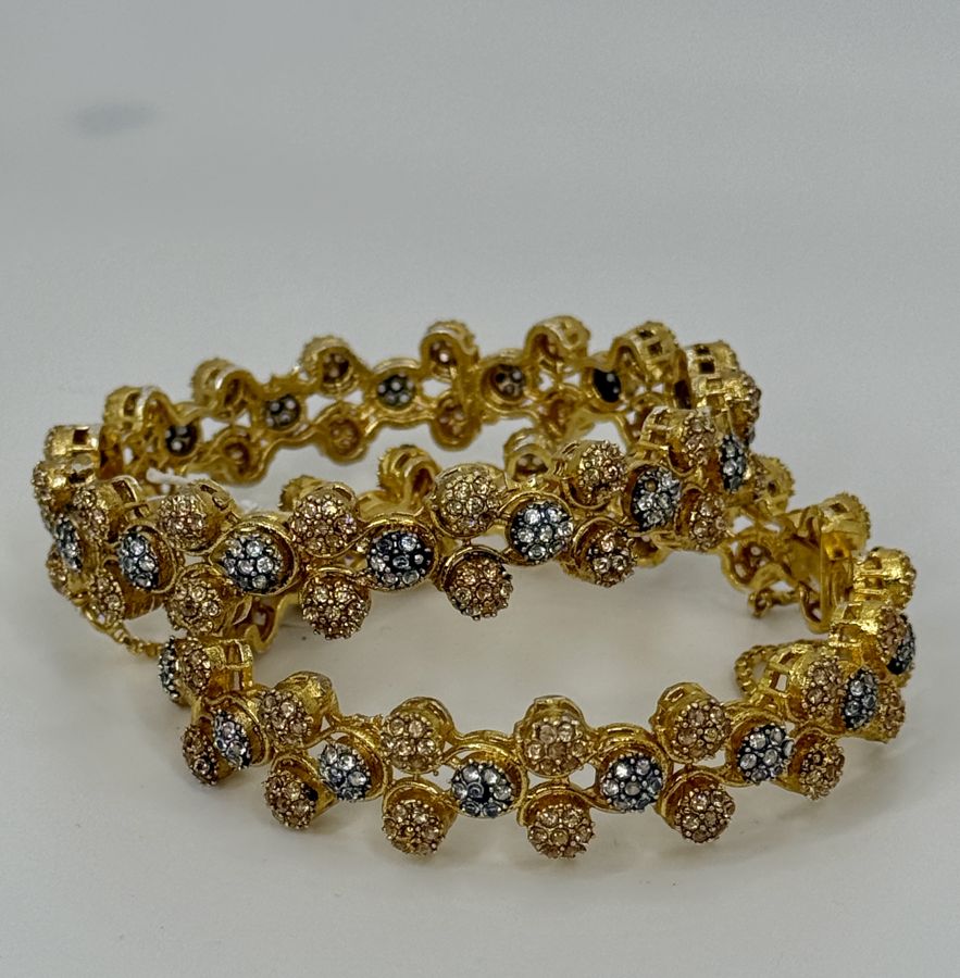 Sitara Champagne Pavé Bangle Pair