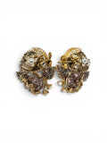 Sang-e-Mermar Champagne Cluster Earrings