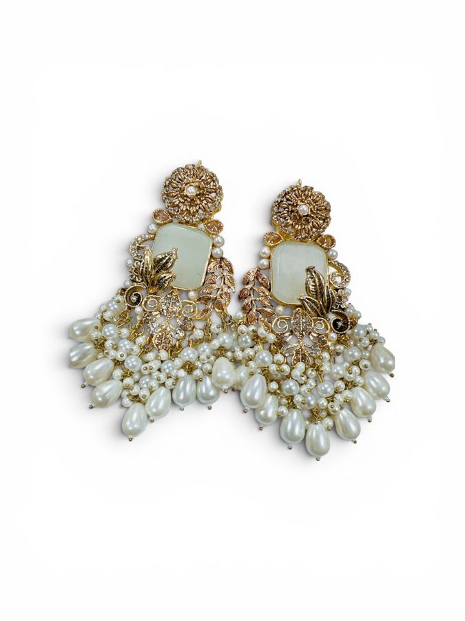 Moti Jhumar Pearl Fringe Earrings