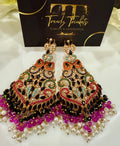 Emerald Drop Earrings – Gold Setting