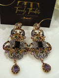Amethyst Purple Drop Earrings – Gold Claw Setting