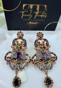 Filigree Drop Earrings – Antique Gold Openwork