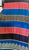 Ajrak-Inspired Dupatta – Indigo & Red Block Print