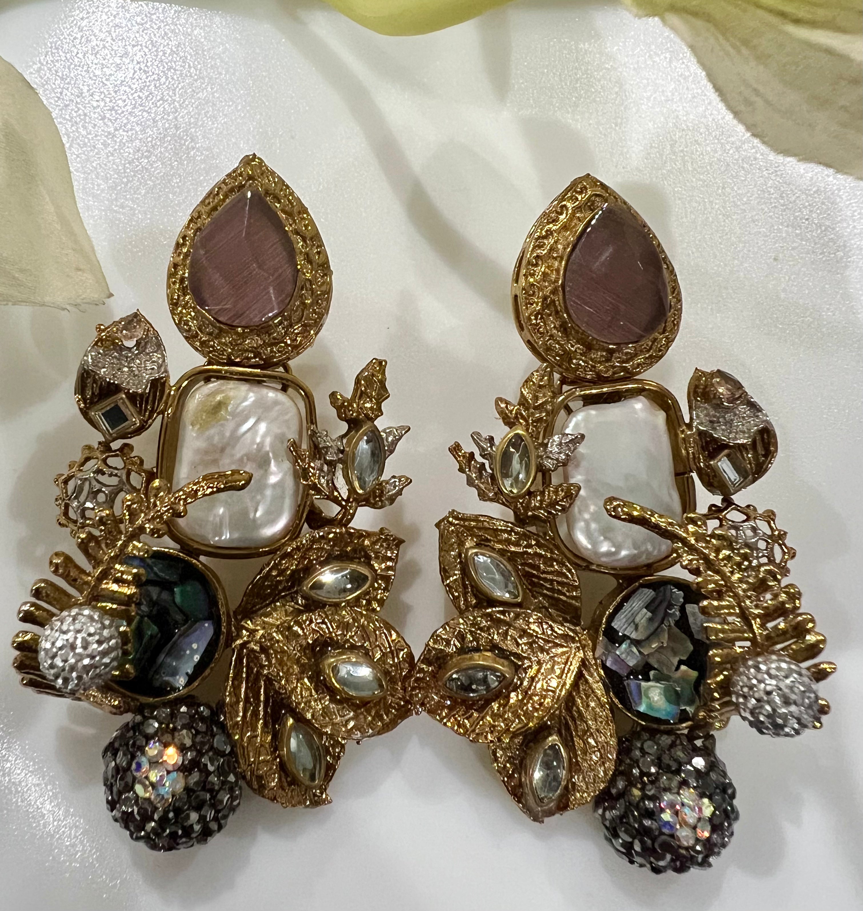 Designer Kundan Chand Earrings – Full Moon