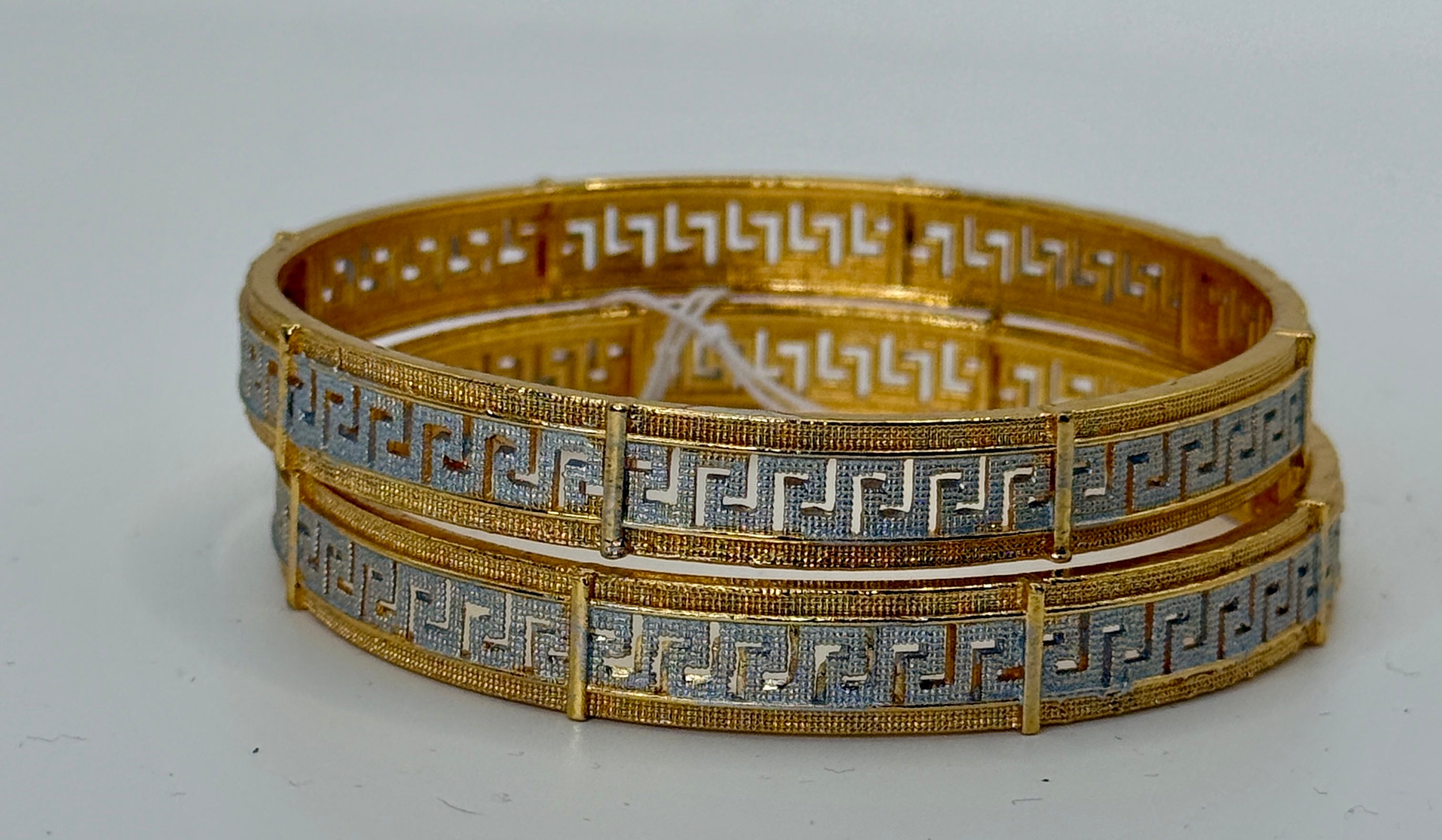 Gold Crystal Stacking Bangle Set – Set of 12