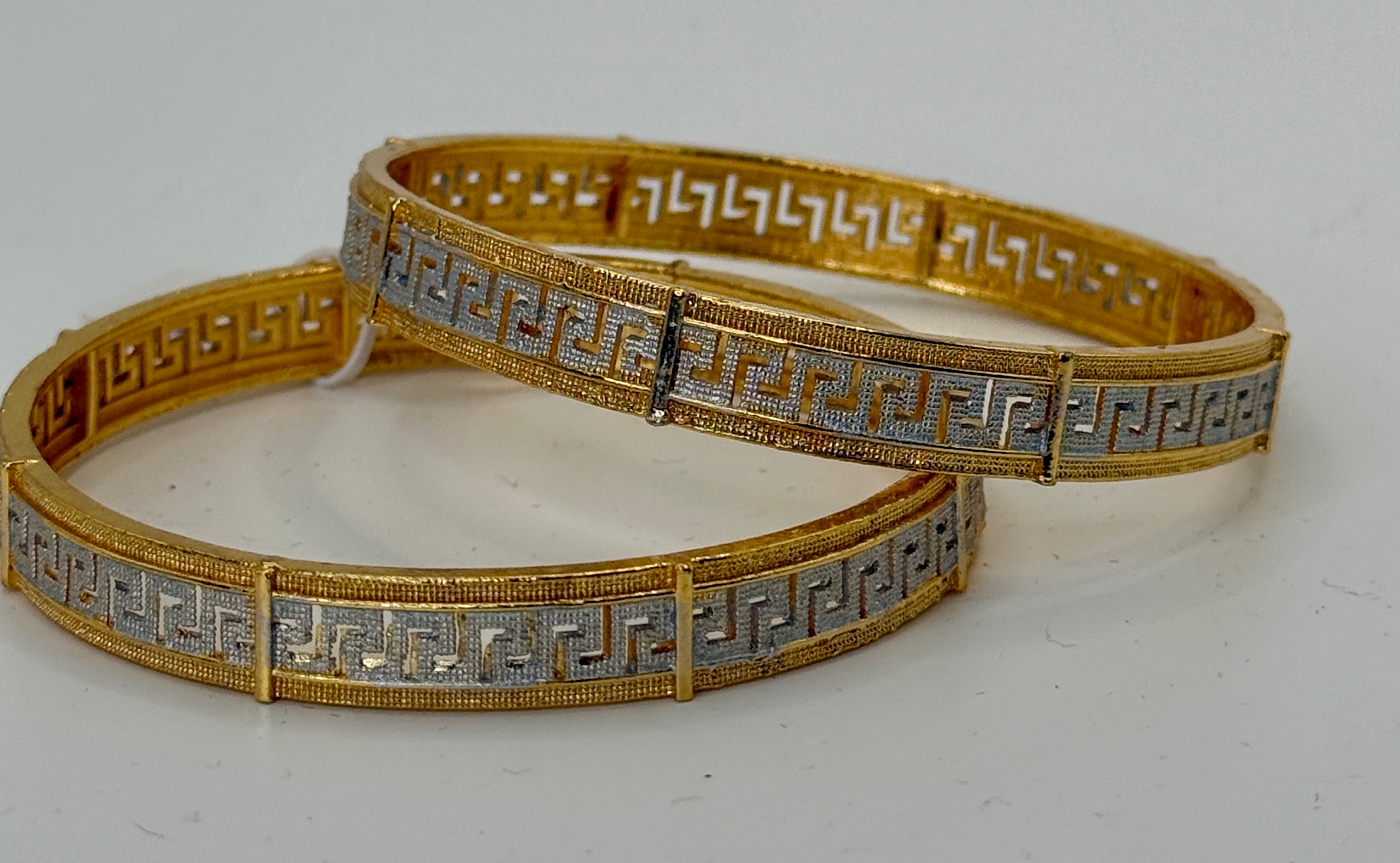 Champagne Gold Kundan Bangle – Bridal Single